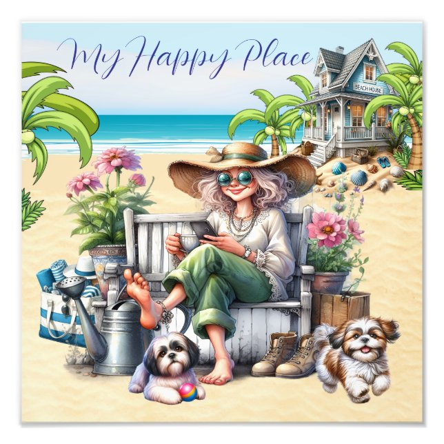 The Beach - My Happy Place Photo Print (Front)