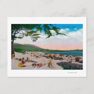 The Beach Scene at Carmel, California Postcard