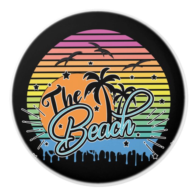 The Beach, Summer 2023 Ceramic Knob (Front)