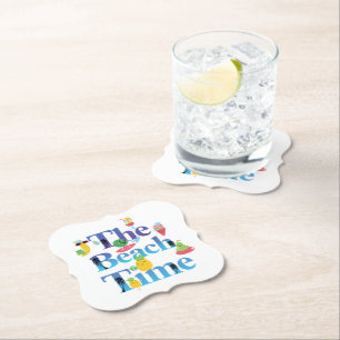 The Beach Time Paper Coaster