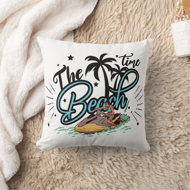 The Beach Time, Surfing On Beach Cushion (Blanket)