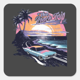 The Beach Trip Square Sticker