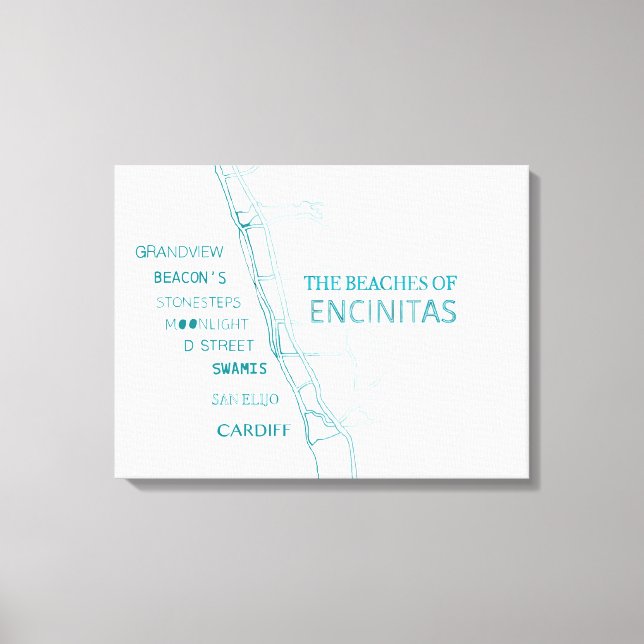 The Beaches of Encinitas Canvas Print (Front)