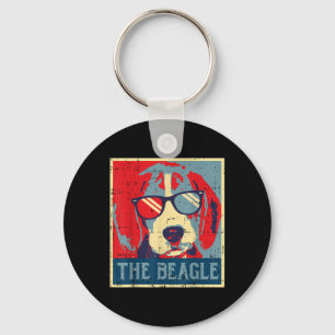 The Beagle Obama Poster Vintage Animal Pet Hound D Key Ring