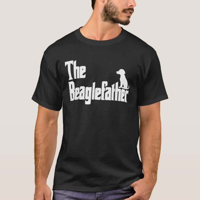 The BeagleFather Funny Beagle Dad Men Gifts  T-Shirt (Front)