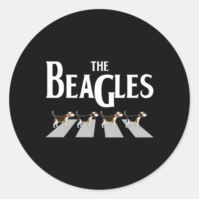The Beagles Classic Round Sticker (Front)