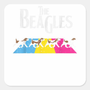The Beagles Dog Pansexual Parody Pan Pride Flag LG Square Sticker