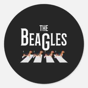 The Beagles Parody Of The Crosswalk Classic Round Sticker