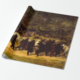The Bear Dance, 1870 by William Holbrook Beard Wrapping Paper
