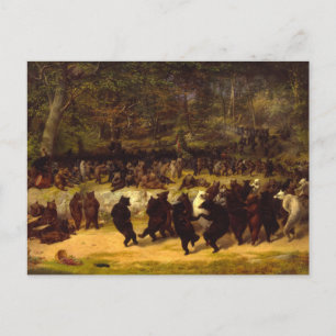 The Bear Dance by William Holbrook Beard Postcard