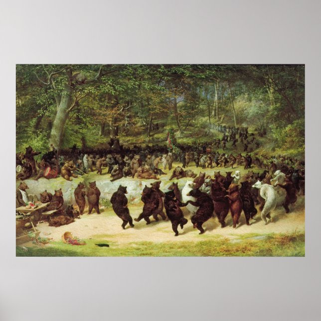 The Bear Dance by William Holbrook Beard Poster (Front)