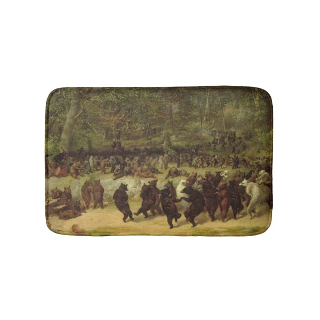 The Bear Dance Painting - William Holbrook Beard Bath Mat (Front)
