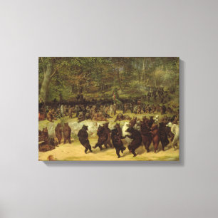 The Bear Dance Painting - William Holbrook Beard Canvas Print