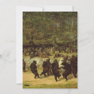 The Bear Dance Painting - William Holbrook Beard Invitation