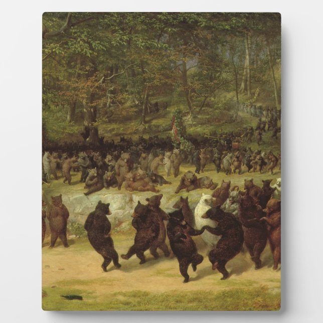 The Bear Dance Painting - William Holbrook Beard Plaque (Front)