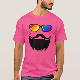 The Bear Geek's Rainbow LGBT Pride Beard Tee