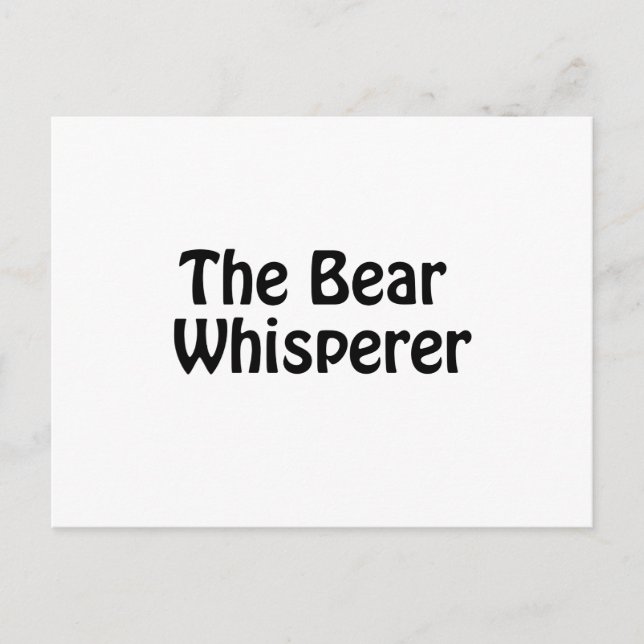 the bear whisperer postcard (Front)