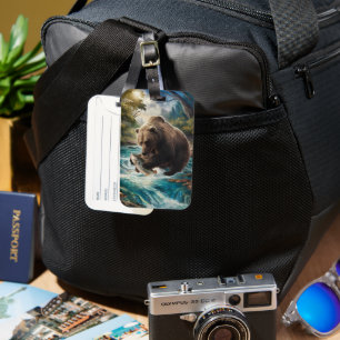 The Bear With the Golden Fish  Luggage Tag