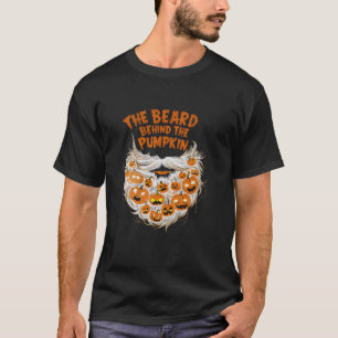 The Beard Behind The Pumpkin Halloween Funny Pregn T-Shirt