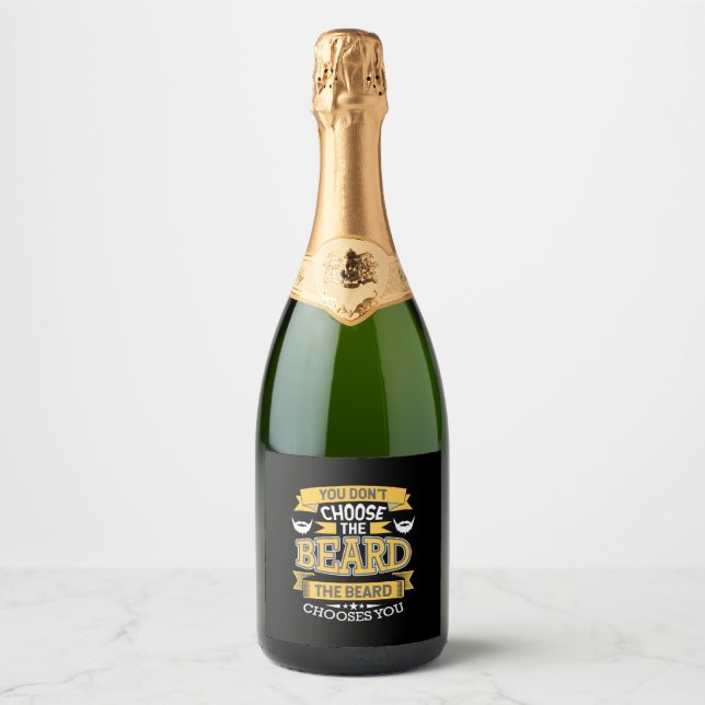 The Beard Chooses You Sparkling Wine Label (Front)
