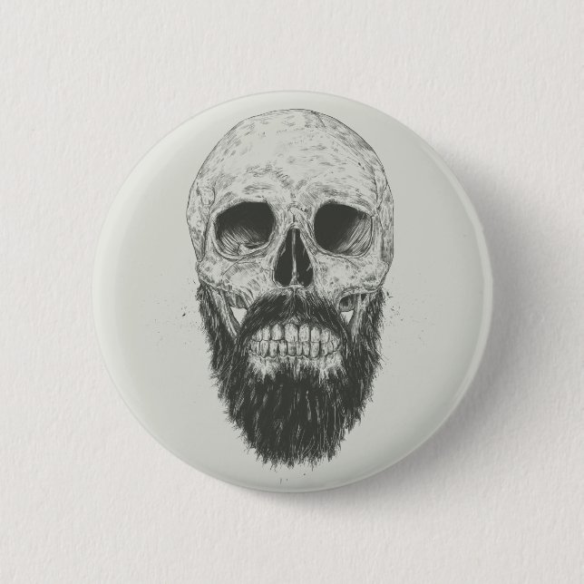 The beard is not dead 6 cm round badge (Front)