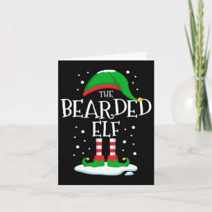 The Bearded Elf Christmas Family Matching Xmas Bea Card