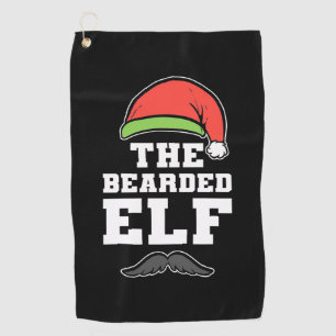 The Bearded Elf Christmas Golf Towel
