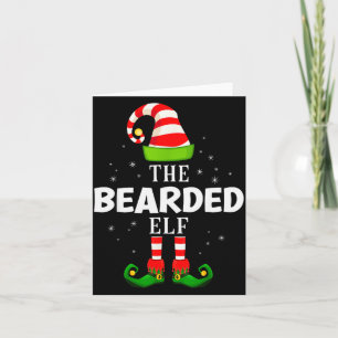 The Bearded Elf Christmas Pjs Matching Pajama Card