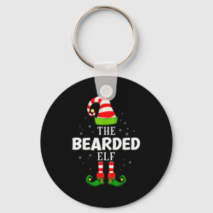 The Bearded Elf Christmas Pjs Matching Pajama Key Ring