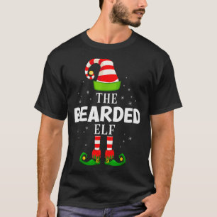 The Bearded Elf Christmas Pjs Matching Pajama  T-Shirt