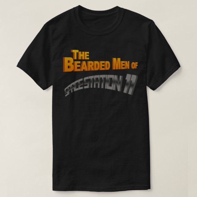 The Bearded Men of Space Station T-Shirt (Design Front)