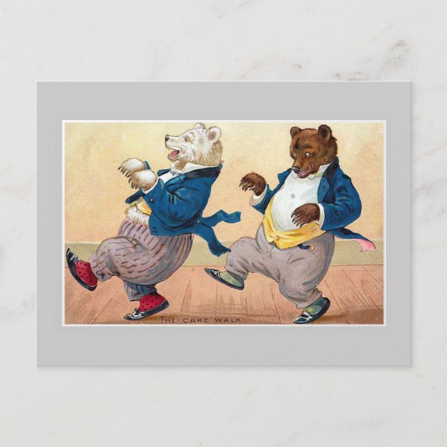 "The Bears' Cakewalk" Postcard (Front)