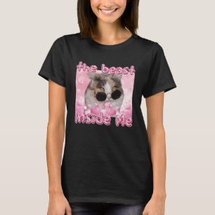 The Beast Inside Me Funny Cat Meme Sarcastic Inapp T-Shirt