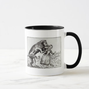 The Beast of Gevaudan Attacking a Young Girl Mug