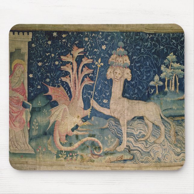 The Beast of the Sea with Seven Heads Mouse Mat (Front)