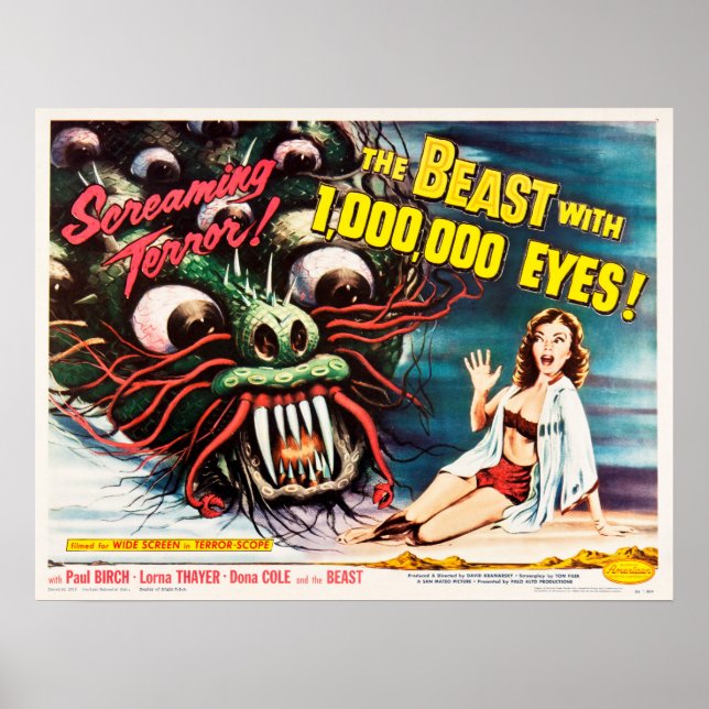 The Beast with a Million Eyes 1955 Old Film Poster (Front)