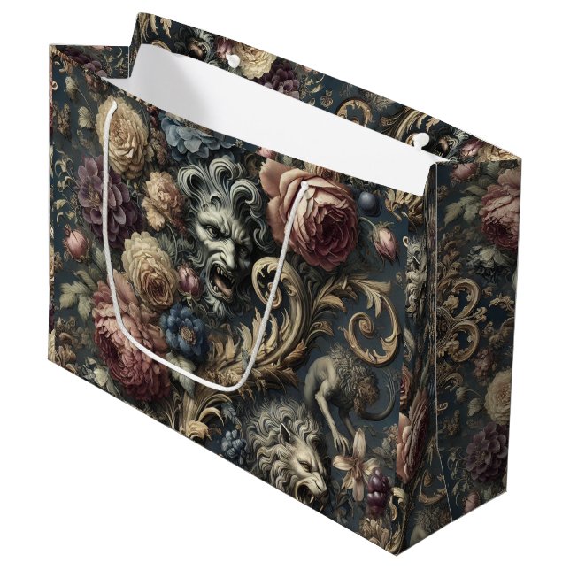 The Beast Within – Gothic Victorian Large Gift Bag (Front Angled)