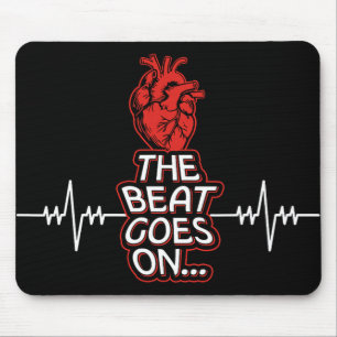 The Beat Goes On Wear Red For Heart Disease Awaren Mouse Mat