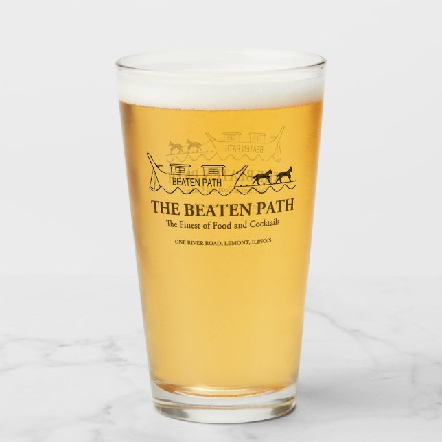 The Beaten Path Restaurant, Lemont, IL Glass (Front Filled)