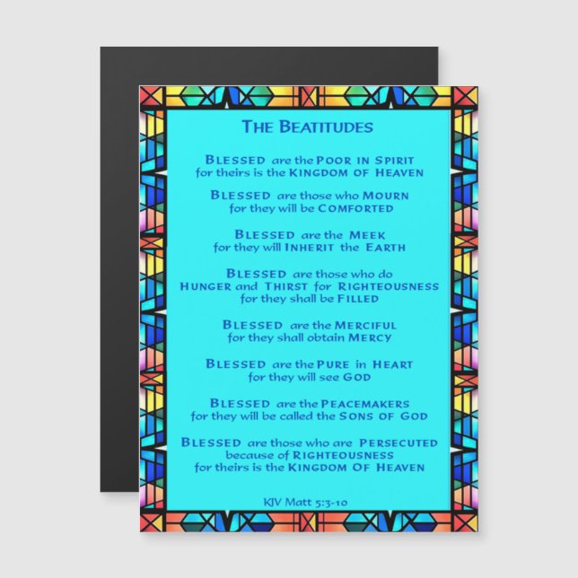 The Beatitudes from Jesus' Sermon on the Mount (Front/Back)