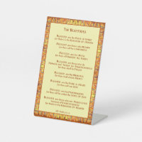 The Beatitudes from Jesus' Sermon on the Mount