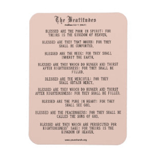 The Beatitudes Matthew 5:3-11 NKJV Magnet