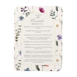 The Beatitudes Matthew 5:3–12 Floral Scripture Magnet
