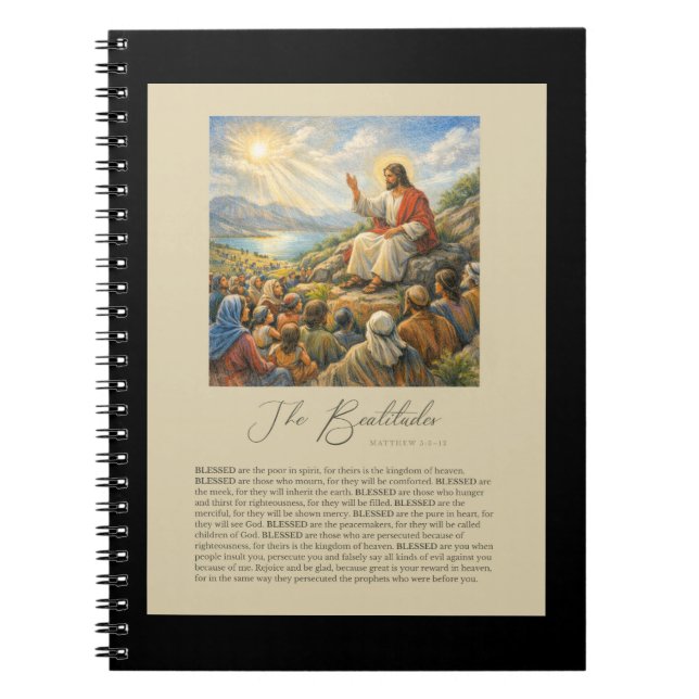 The Beatitudes Matthew 5:3–12 Sermon on the Mount Notebook (Front)