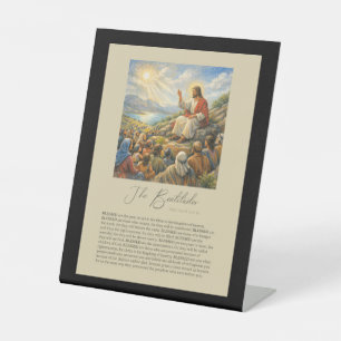 The Beatitudes Matthew 5:3–12 Sermon on the Mount Pedestal Sign