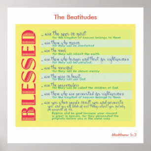 The Beatitudes Matthew 5 Poster