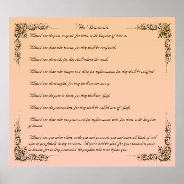 The Beatitudes Poster (Front)