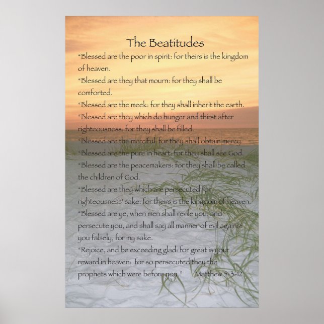 The Beatitudes Poster (vertical) (Front)