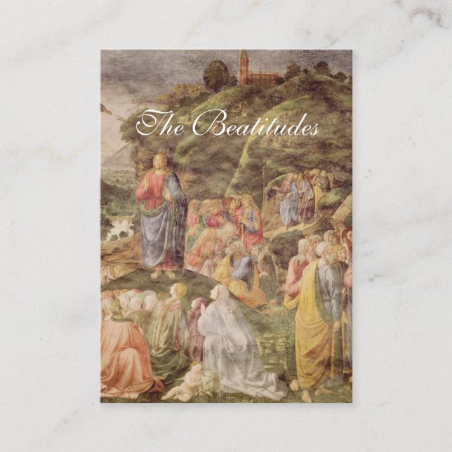 The Beatitudes - Prayer Card (Flat) (Front)