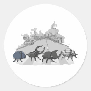 The Beatles Classic Round Sticker